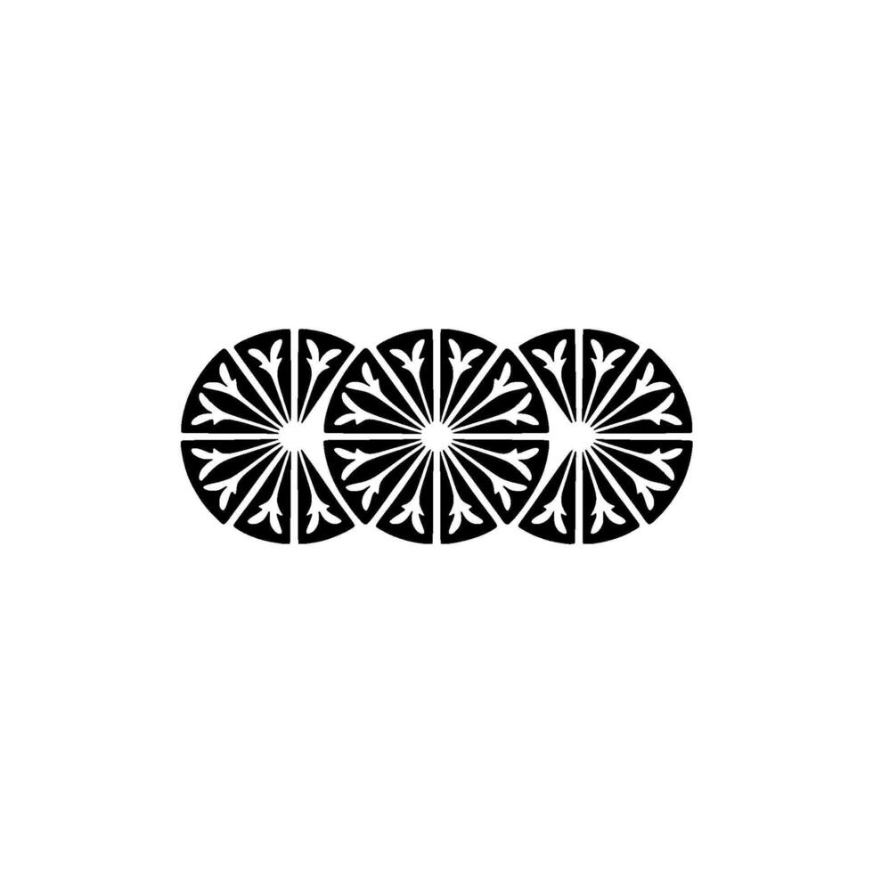 Geometric Blossom Emblem, Minimalist vector