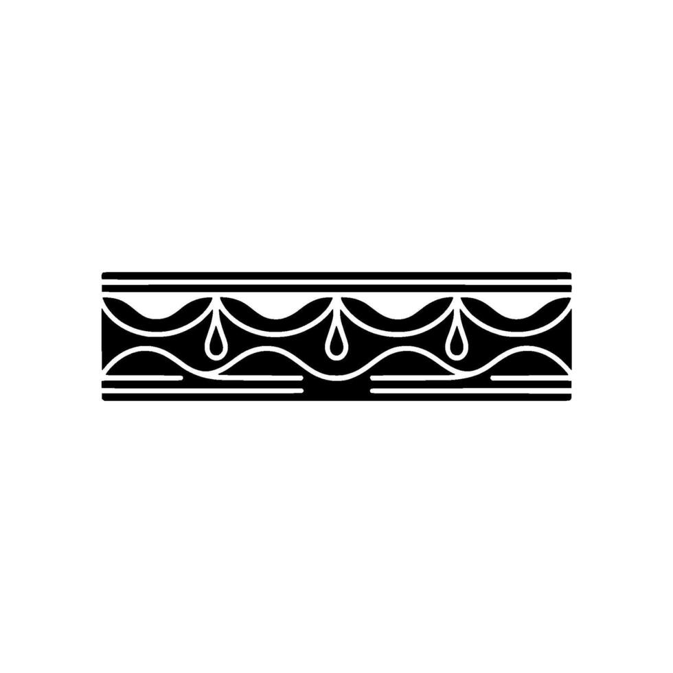 Stylized Water Ripple Border, Minimalist vector