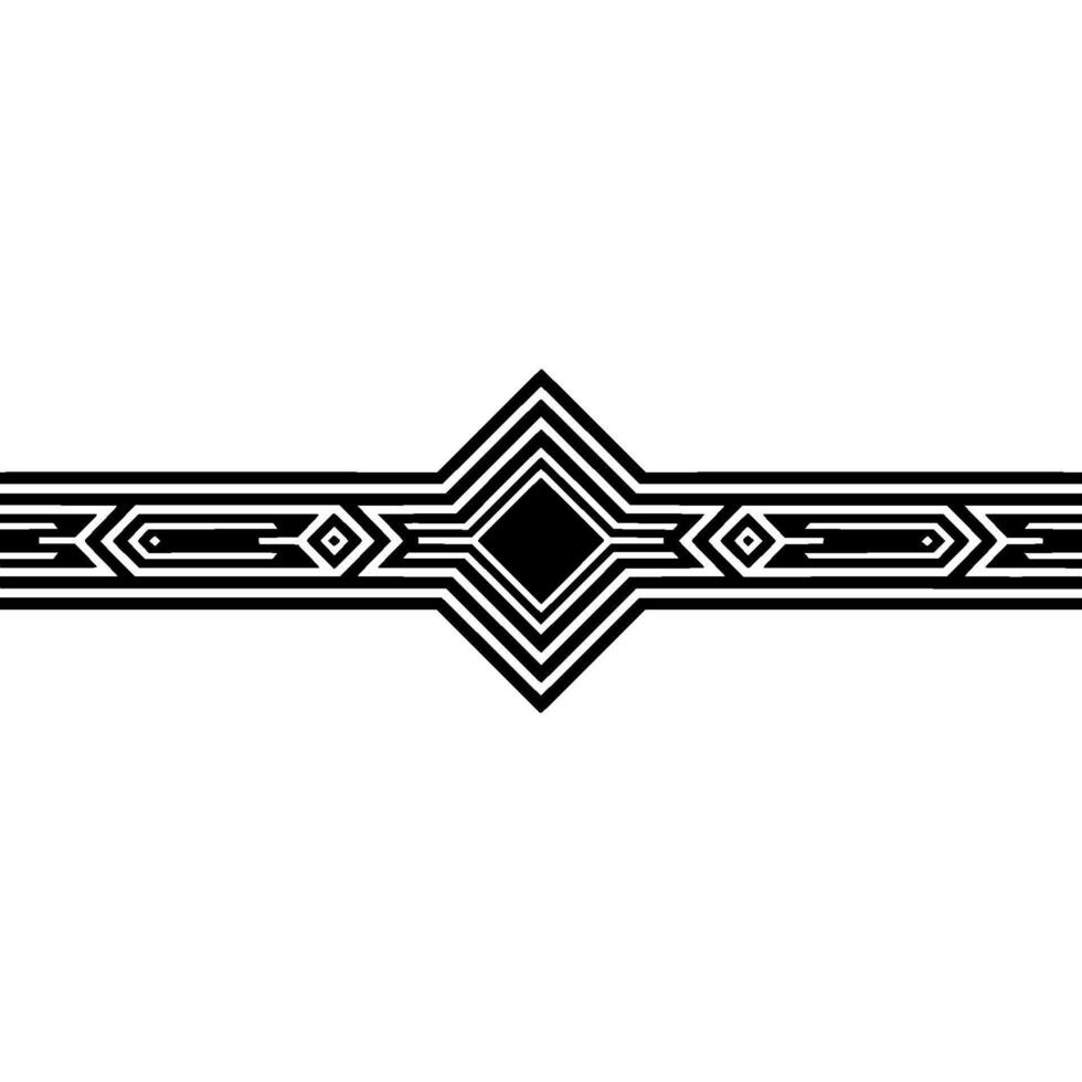 Art Deco Geometric Border, Elegant Element, Line vector