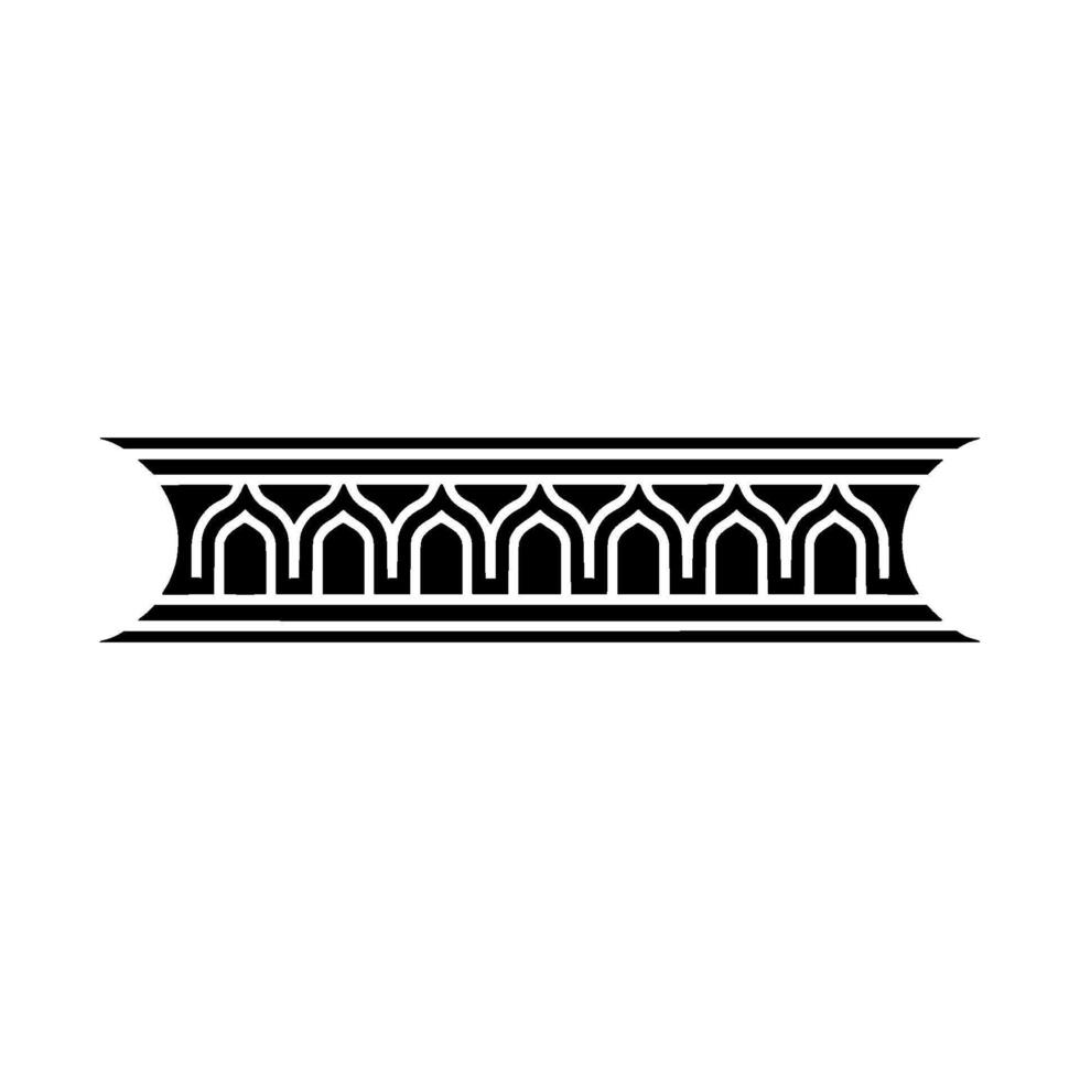 Geometric Arch Border, Vintage , Elegant Ornamentation vector