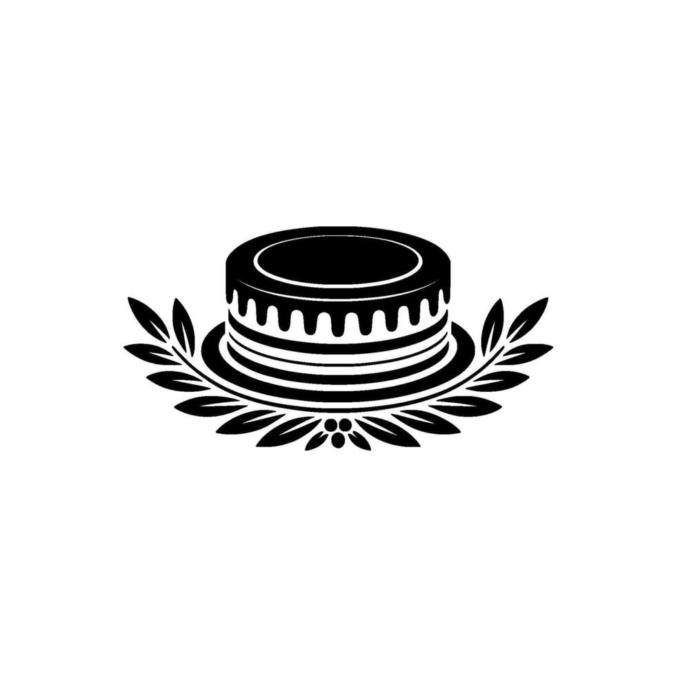 Elegant Birthday Celebration Emblem, Vintage Style vector