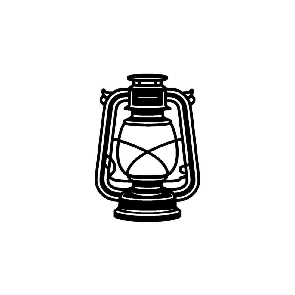 Vintage Lantern Silhouette, Rustic Warmth, Illustration vector