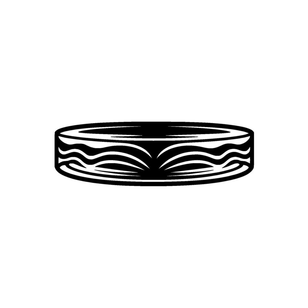 Circular Wave Emblem - Minimalist Ocean Symbol vector