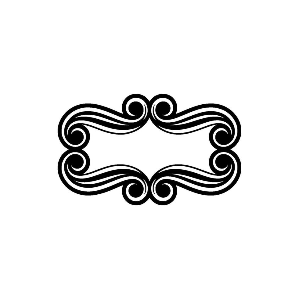 Elegant Swirl Frame, Vintage Element vector
