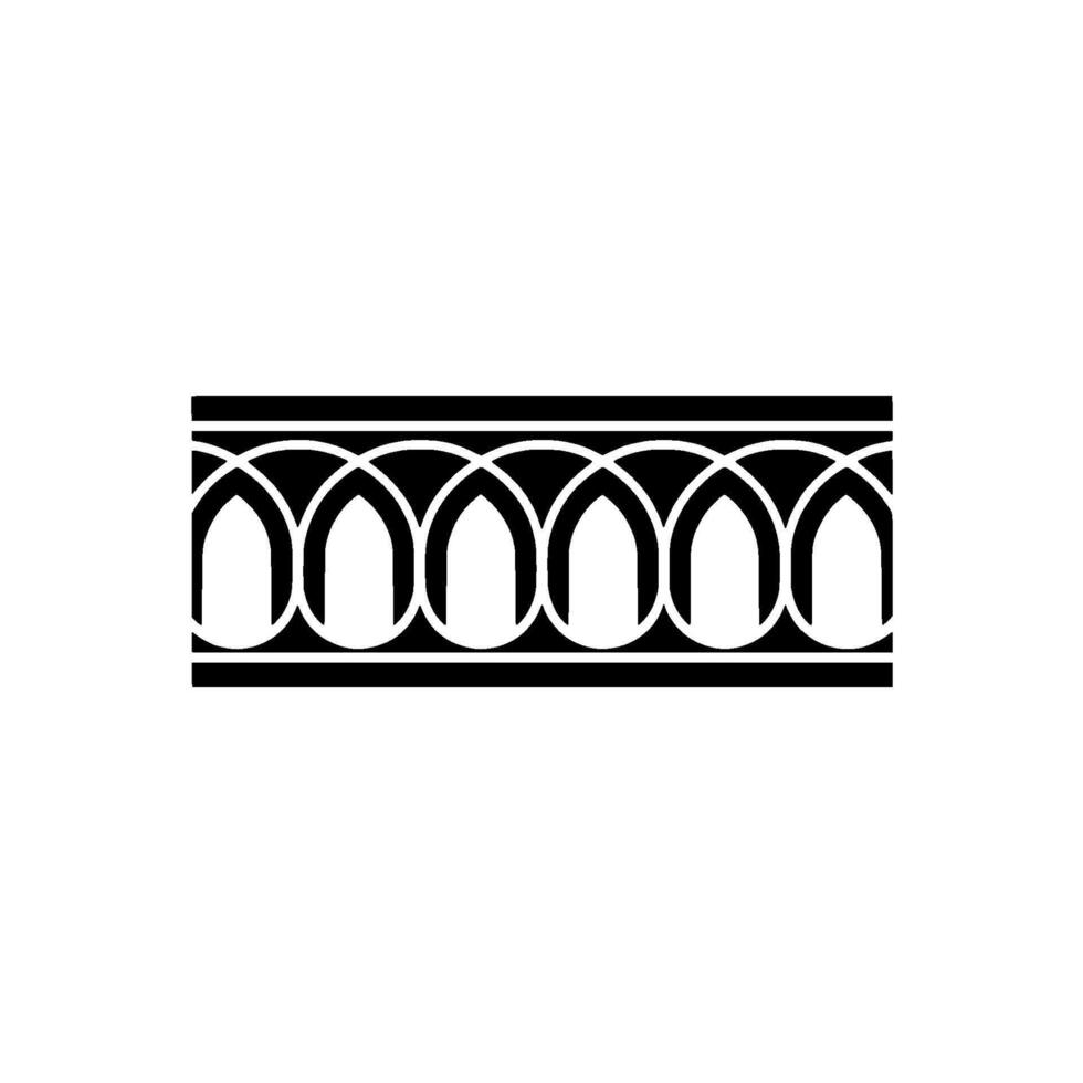 Art Deco Arch Motif, Elegant Border , Vintage Style vector