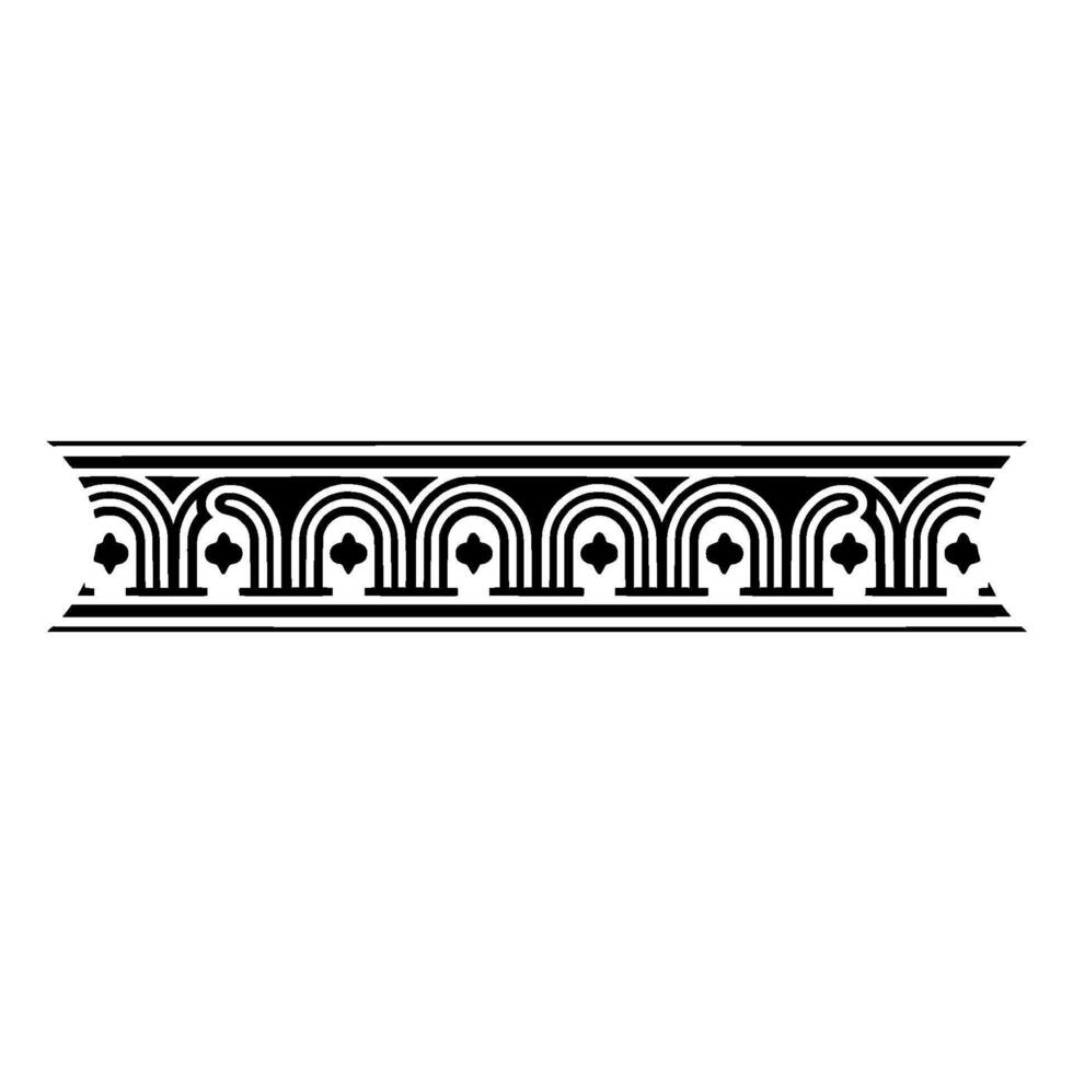 Art Deco Banding Ornament, Geometric , Elegant Border, Pattern vector