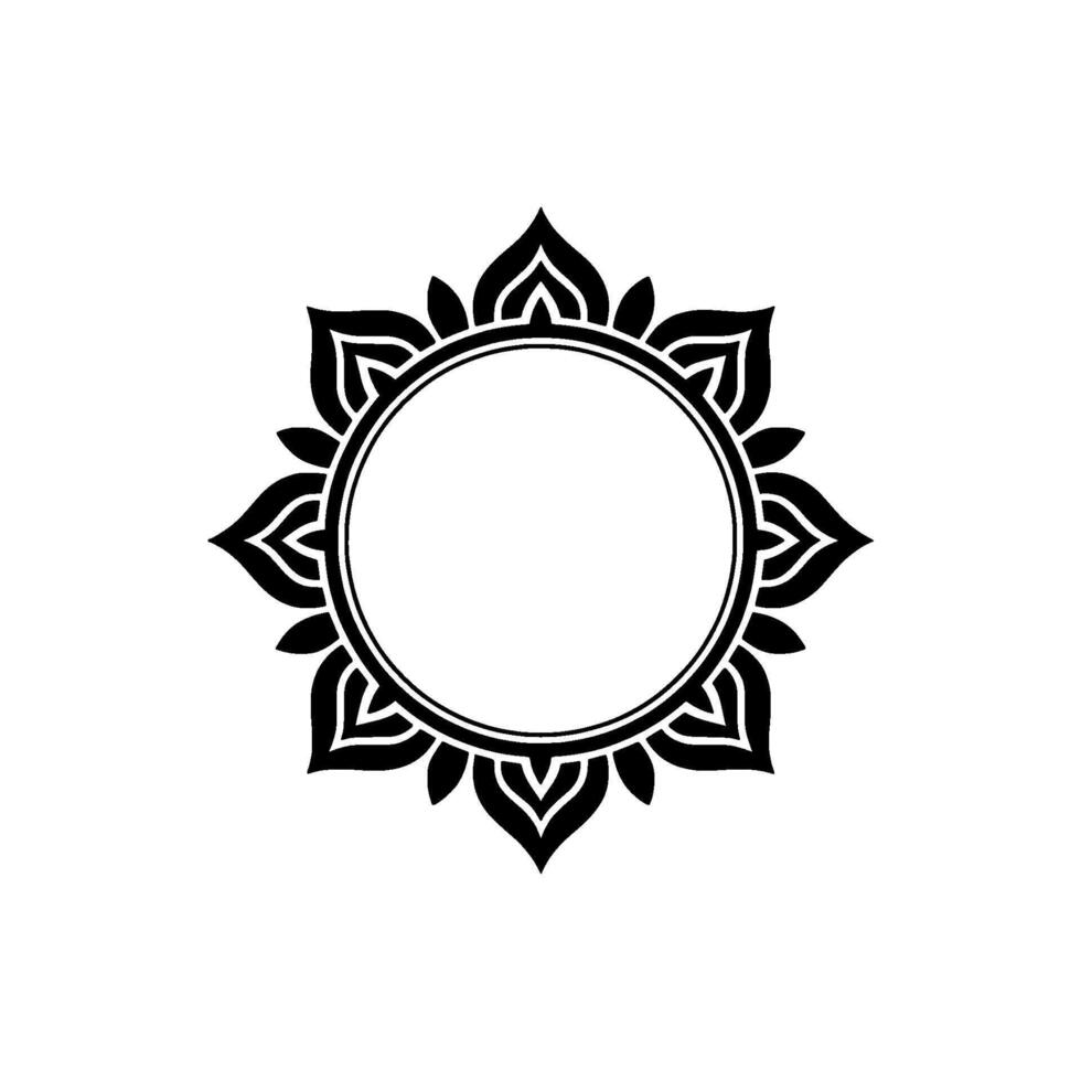 Intricate Floral Circle, Minimalist , Sacred Geometry vector