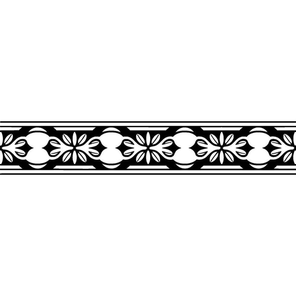 Elegant Byzantine Border, Geometric Ornamentation vector