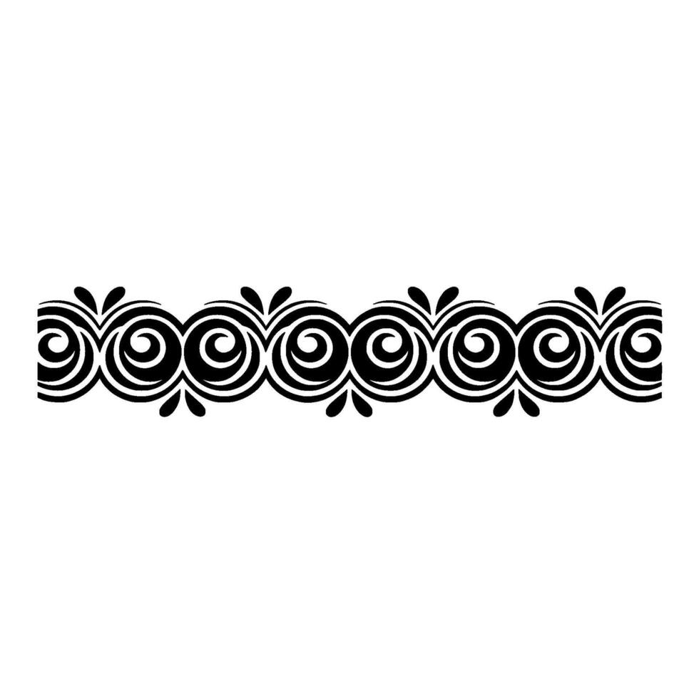 Elegant Spiral Border, Vintage , Minimalist Ornamentation vector