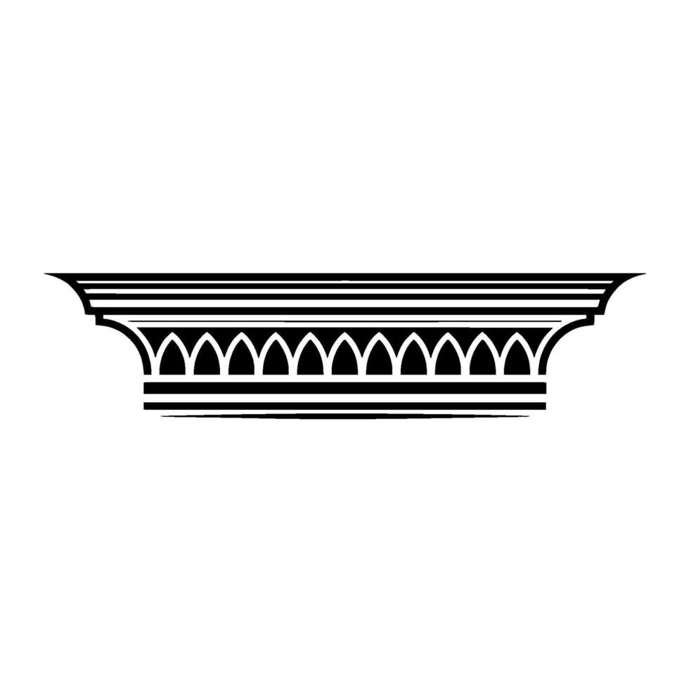 Elegant Gothic Arch Ornament, Minimalist vector