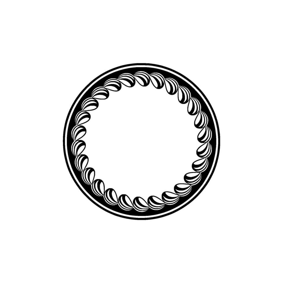 Intricate Circular Ornament, Minimalist , Elegant Border vector