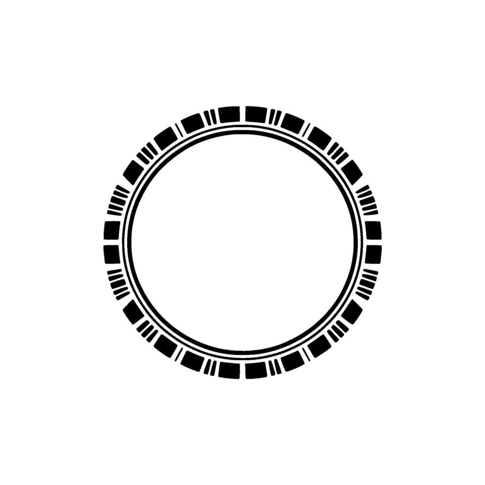 Geometric Circle Frame, Minimalist , Modern Outline vector