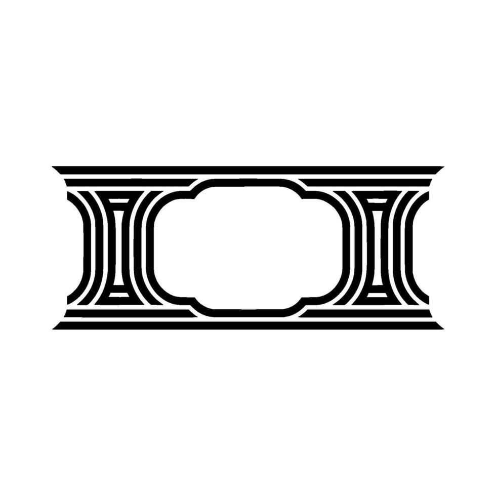 Geometric Deco Border, Elegant Minimalism, Vintage vector