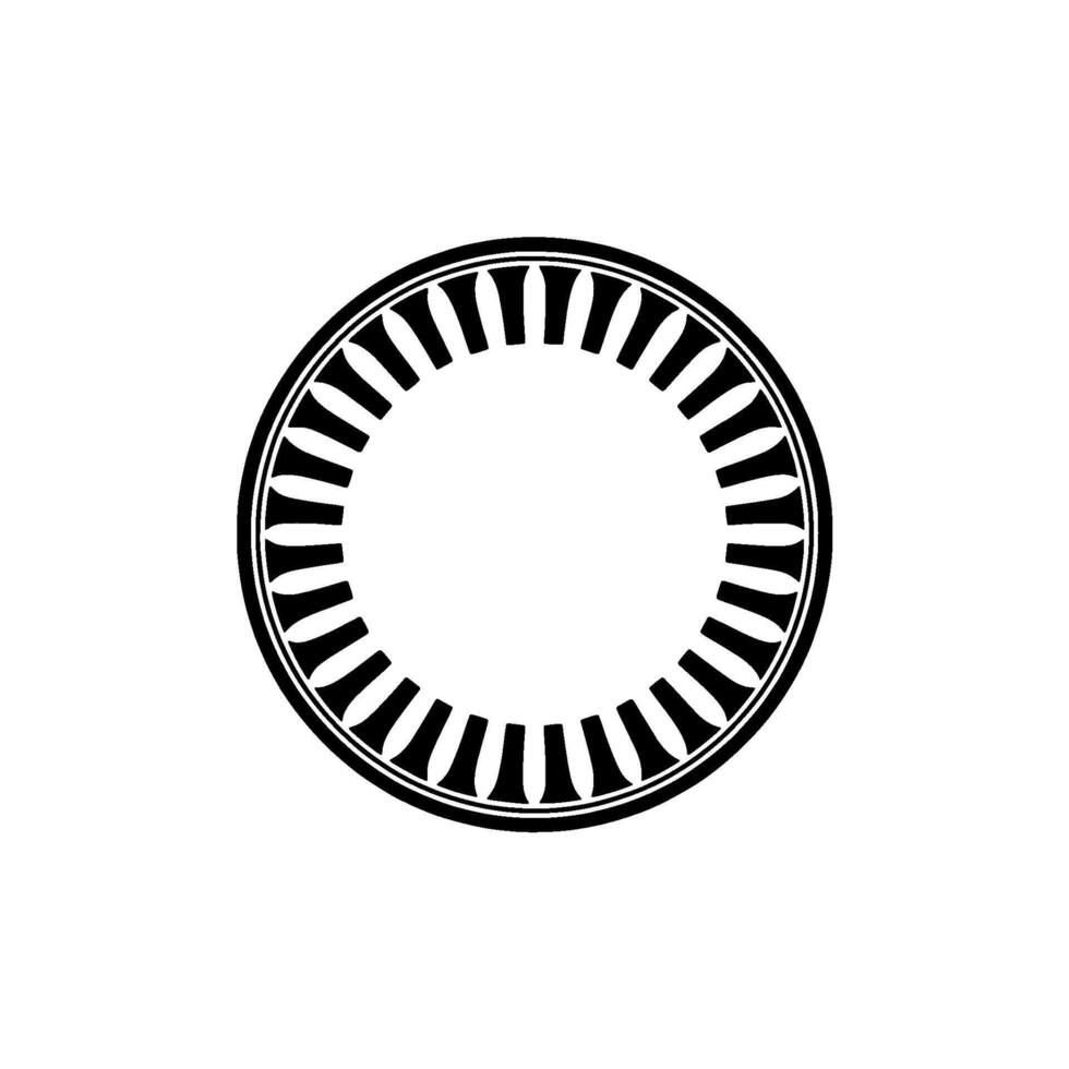 Geometric Radial Emblem, Minimalist, Circle vector
