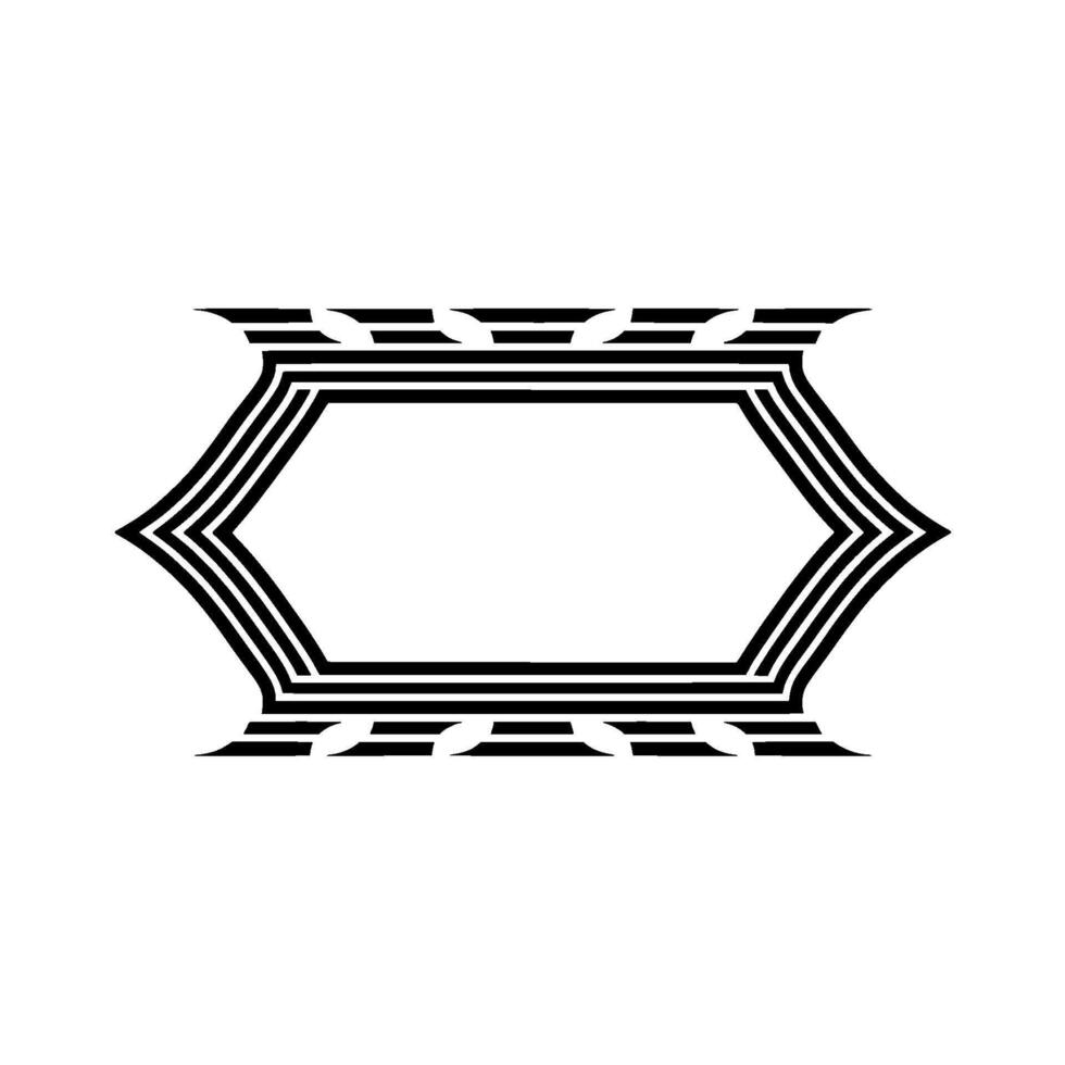 Geometric Hexagonal Frame, Minimalist , Modern Abstract vector