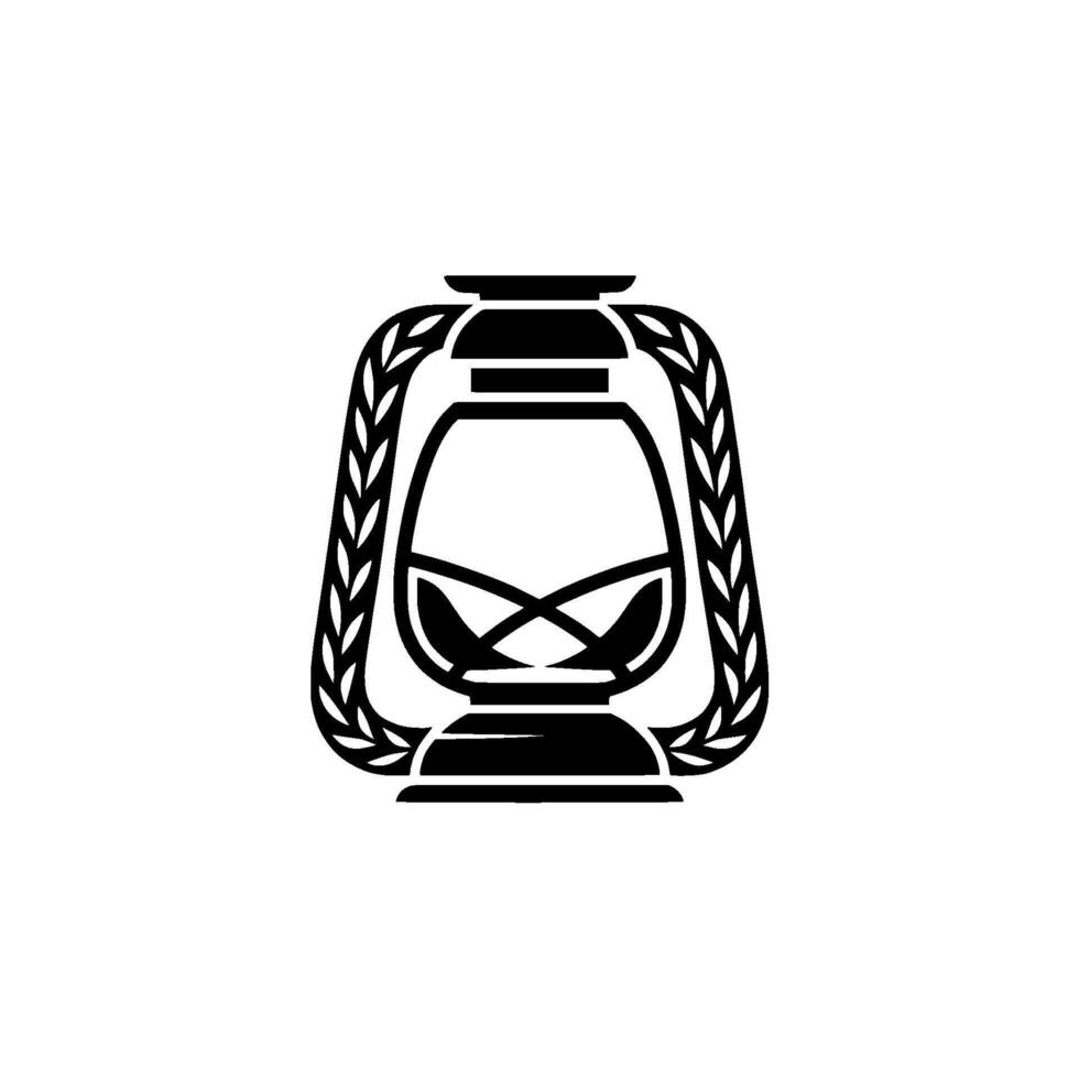 Vintage Lantern Silhouette, Timeless Symbol of Guidance vector