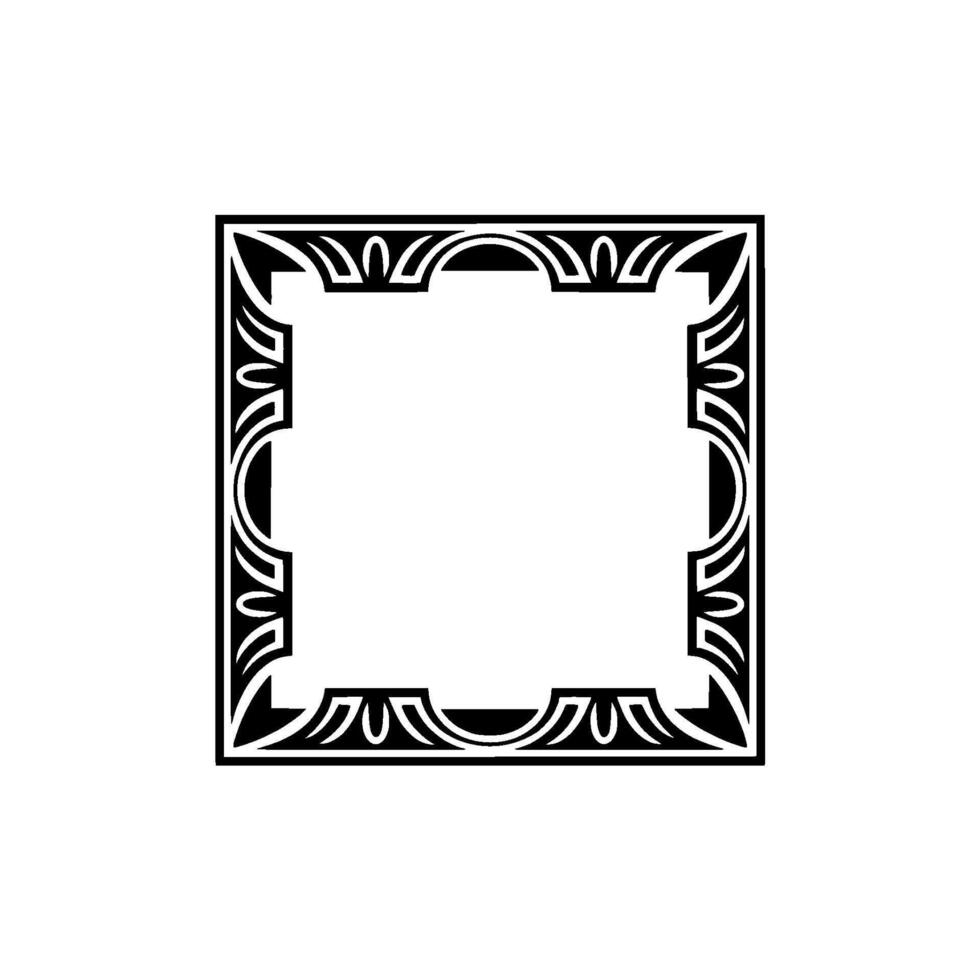 Art Deco Square Frame Elegant Geometric vector