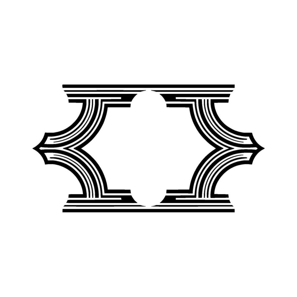Geometric Bracket, Minimalist , Abstract Ornament vector