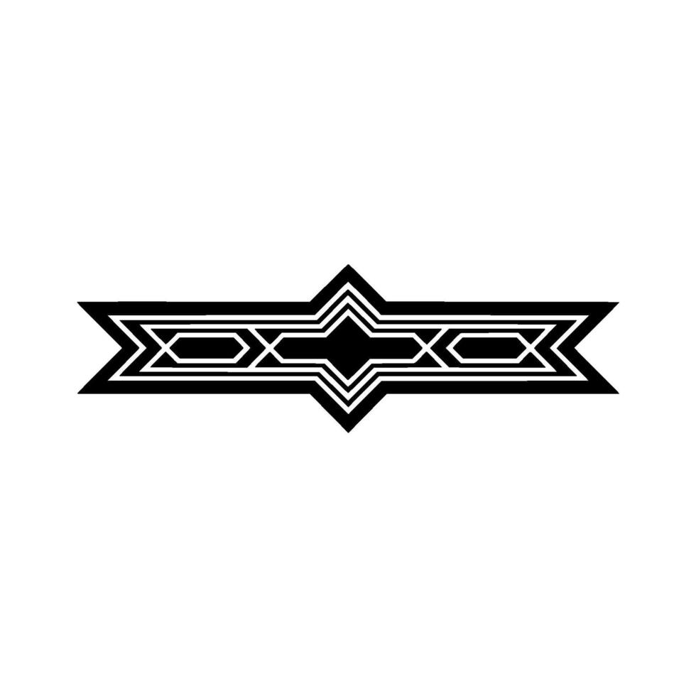 Geometric Deco Star Ornament, Minimalist vector