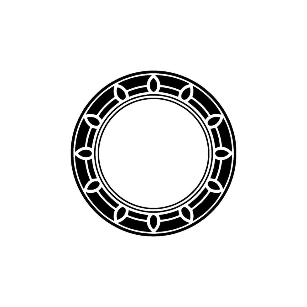 Geometric Portal Stylized Circular Emblem vector