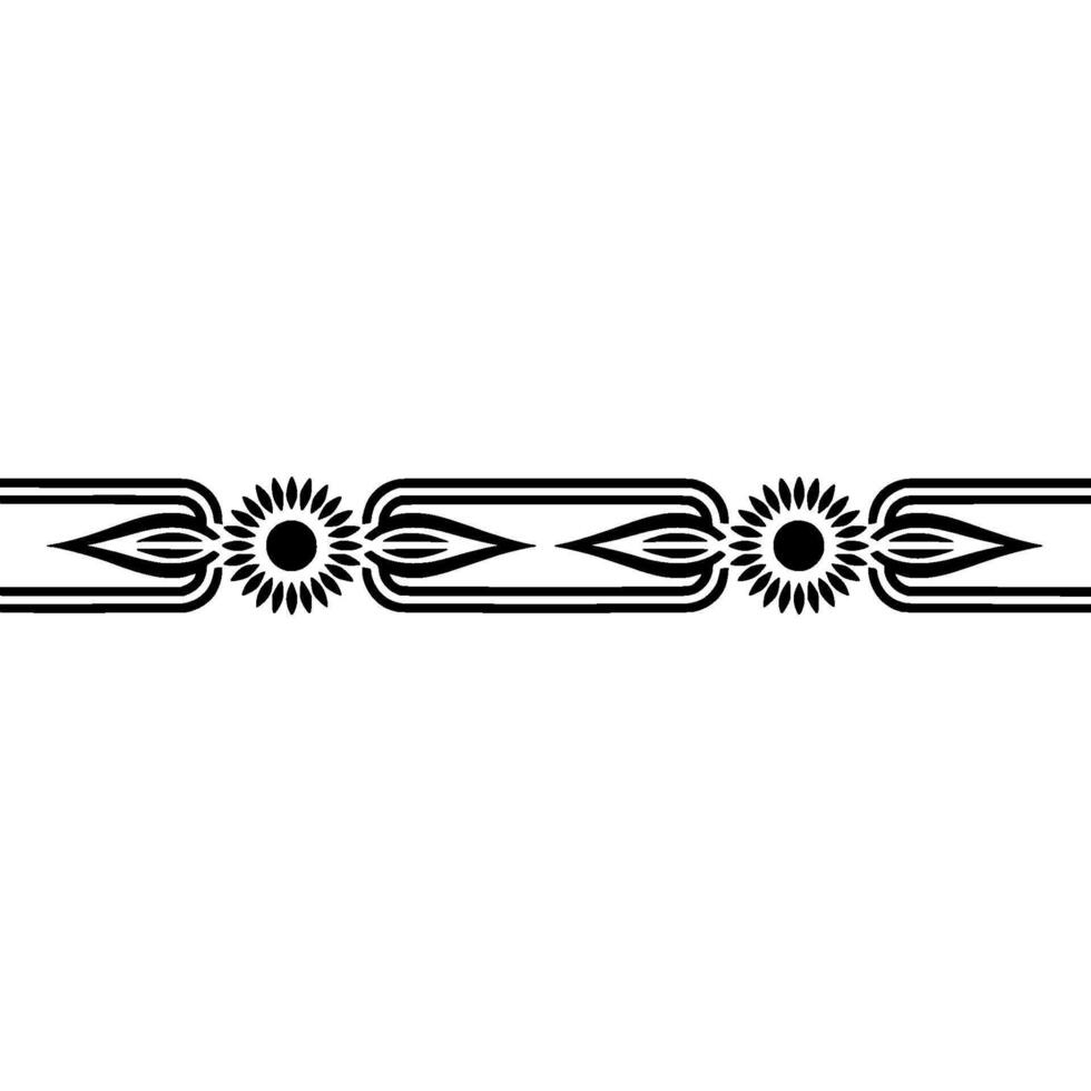Art Deco Border Stylized Sunburst Geometric vector