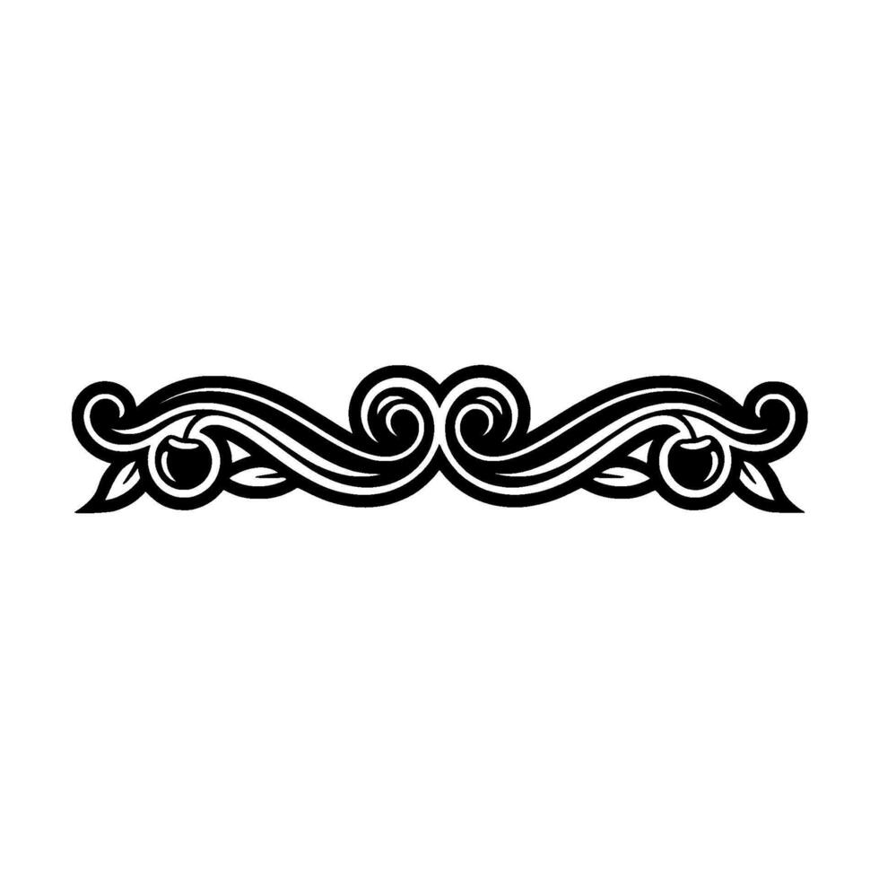 Elegant Swirl Border, Vintage Ornament, Decorative Element vector