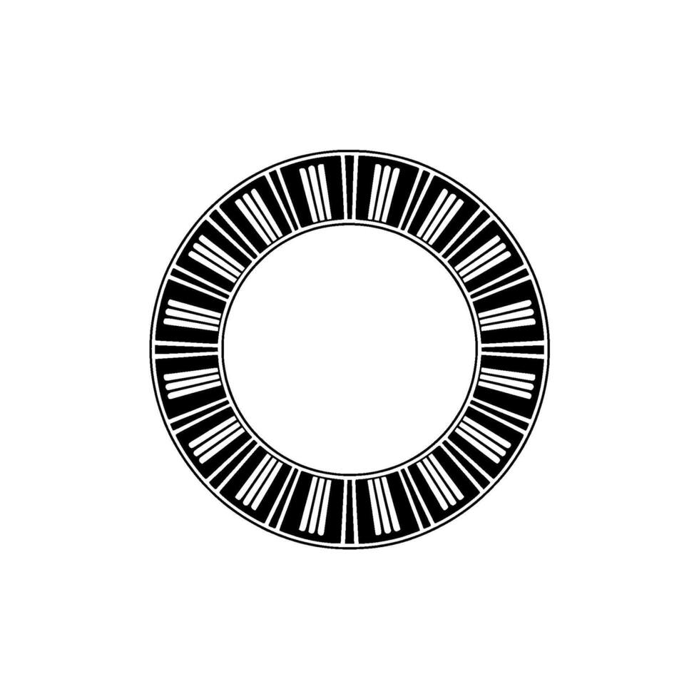 Circular Keyboard Silhouette, Minimalist vector