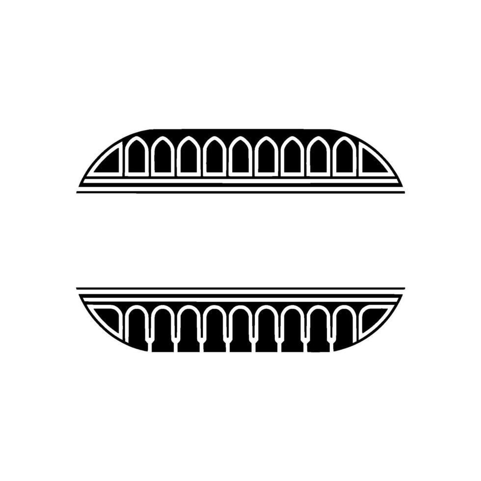 Geometric Arch Motif, Minimalist , Linear Art vector
