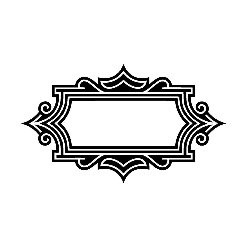 Elegant Deco Frame, Vintage Style, Decorative Border vector