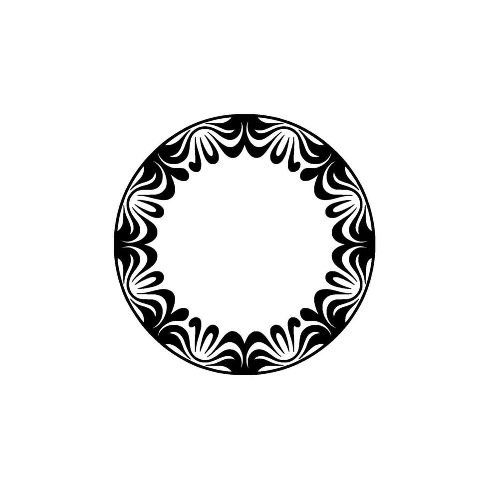 Elegant Circular Tribal Frame, Minimalist vector