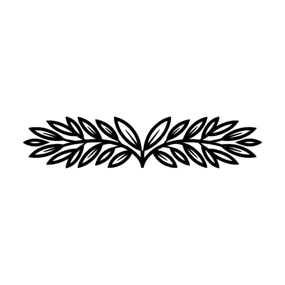 Stylized Laurel Wreath, Minimalist , Elegant Border vector