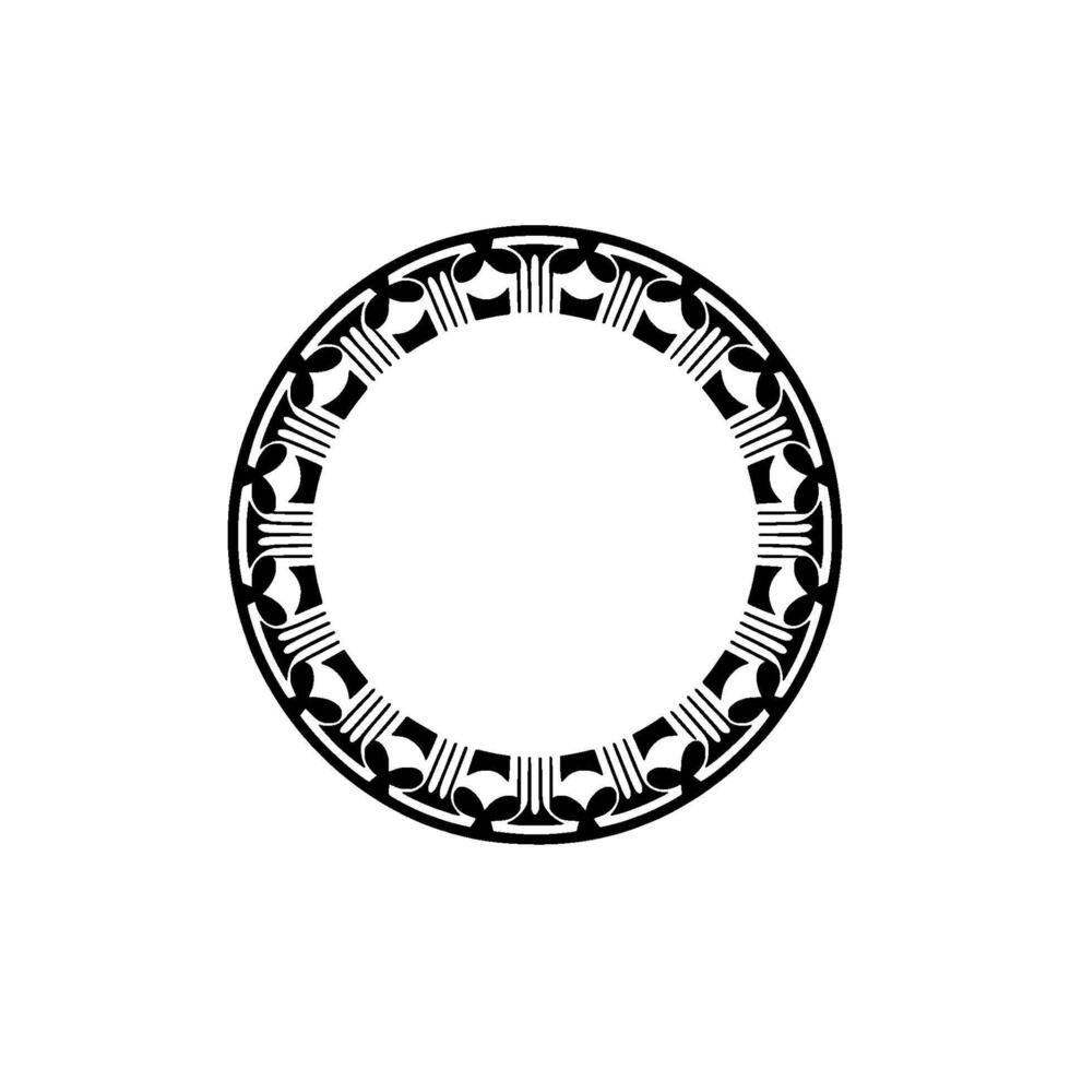 Art Deco Circle Frame, Elegant Ornamentation, Vintage vector