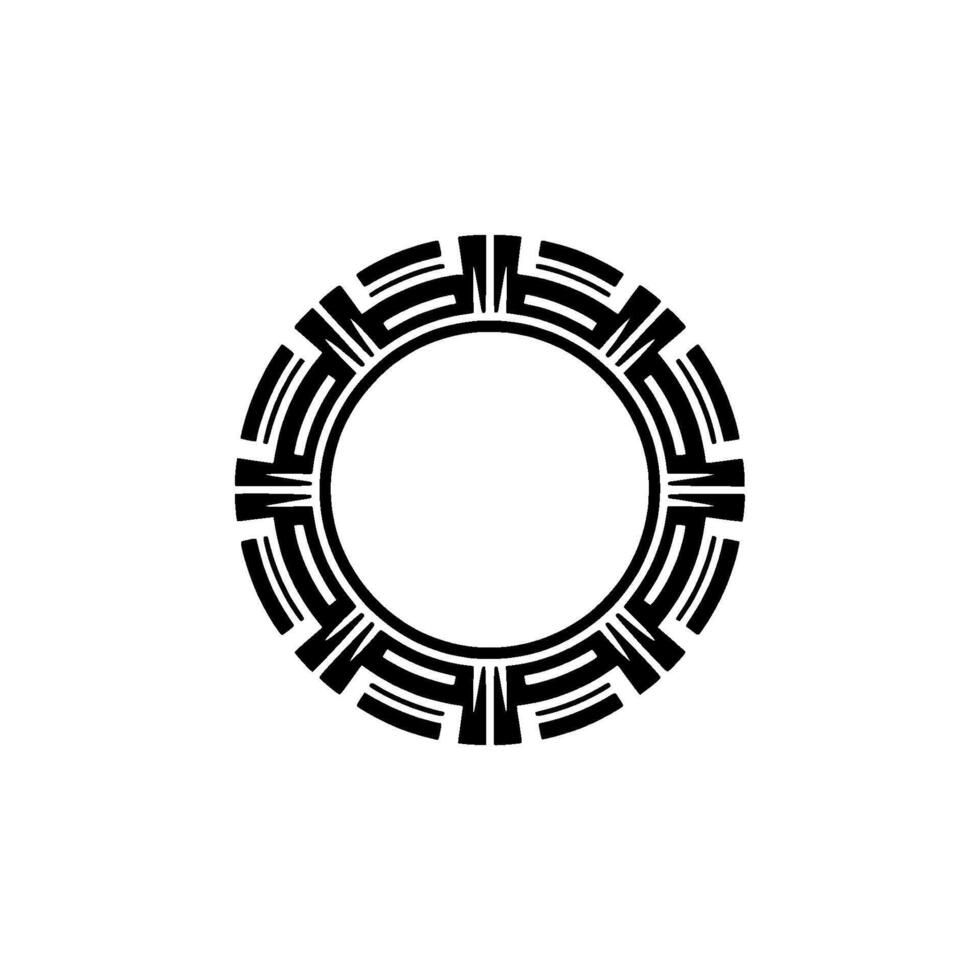 Geometric Circular Emblem, Minimalist vector