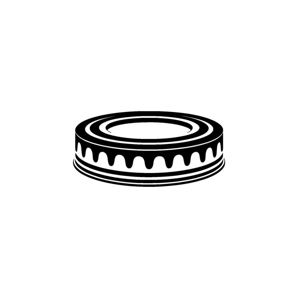 Minimalist Tin Can Lid , Modern vector