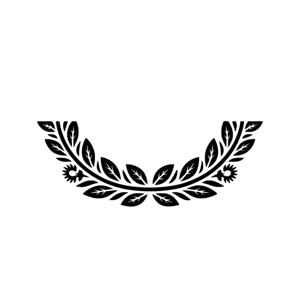 Stylized Laurel Wreath, Minimalist Botanical vector