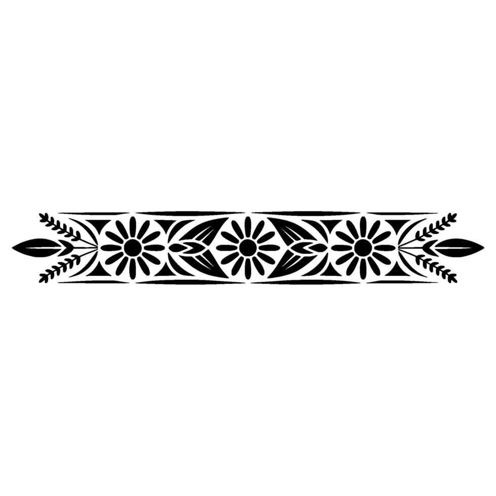 Intricate Floral Border, Vintage , Decorative Element - Pattern vector