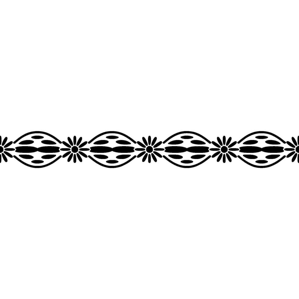 Elegant Repeating Tribal Border, Vintage vector