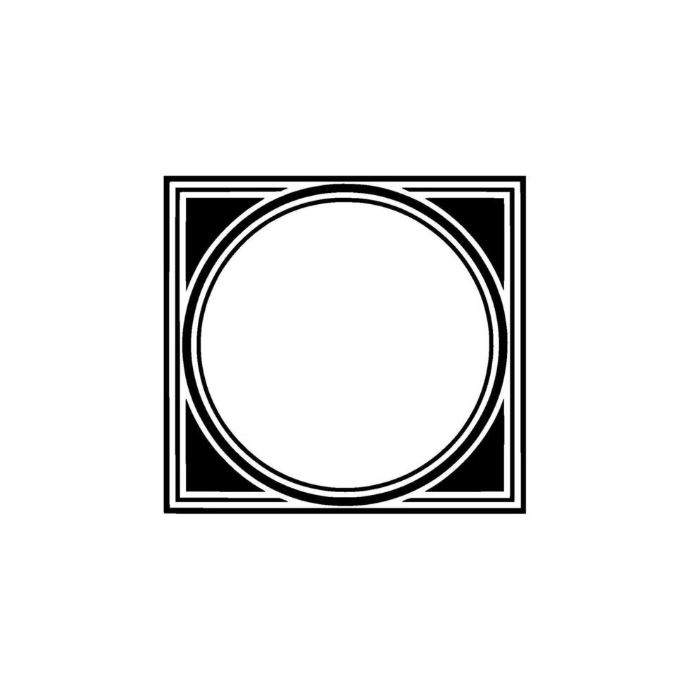 Geometric Circle Frame, Minimalist , Elegant vector