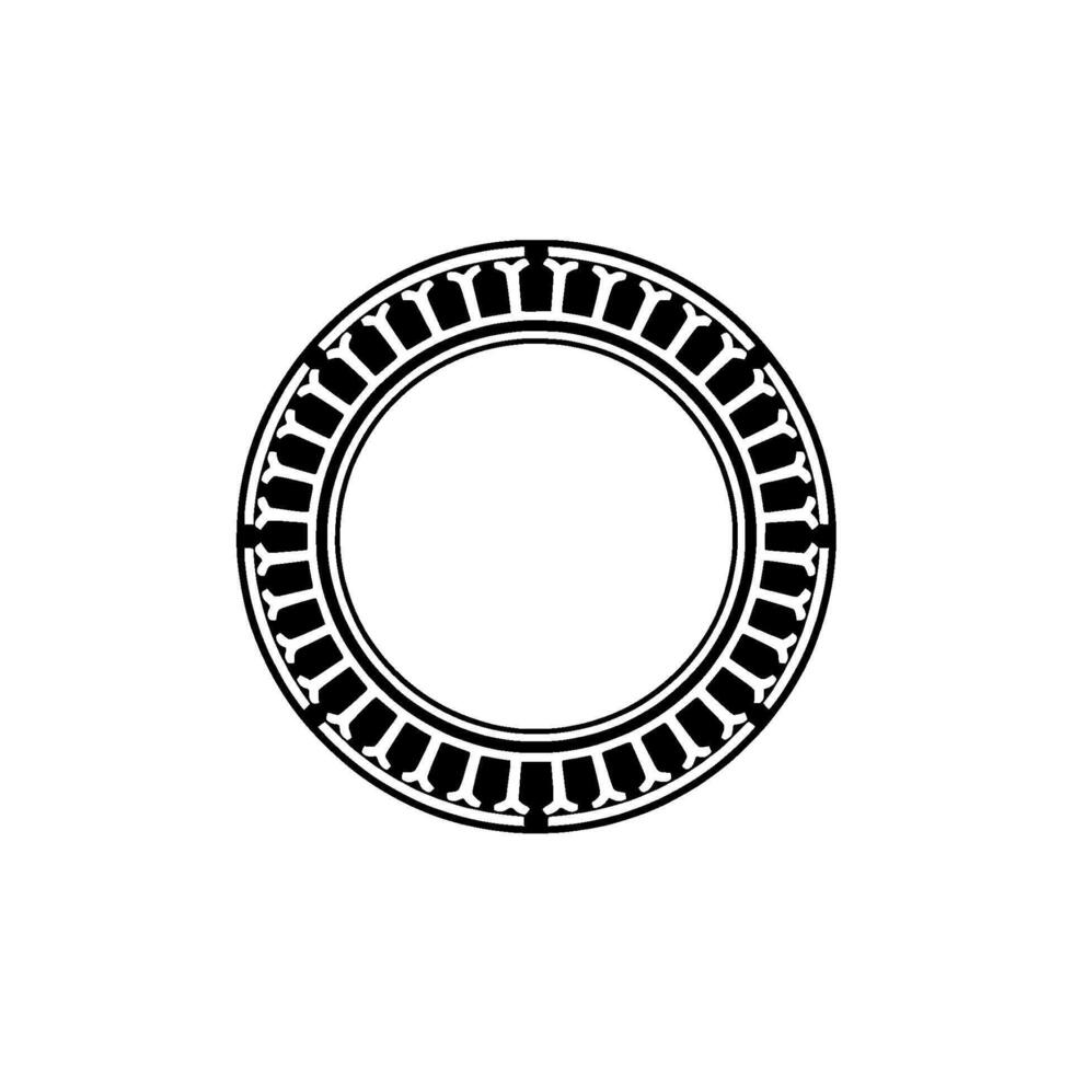 Circular Ornamental Frame, Minimalist vector