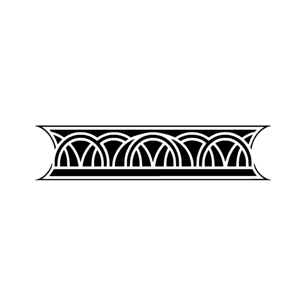 Art Deco Wave Border Elegant Geometric, Pattern vector