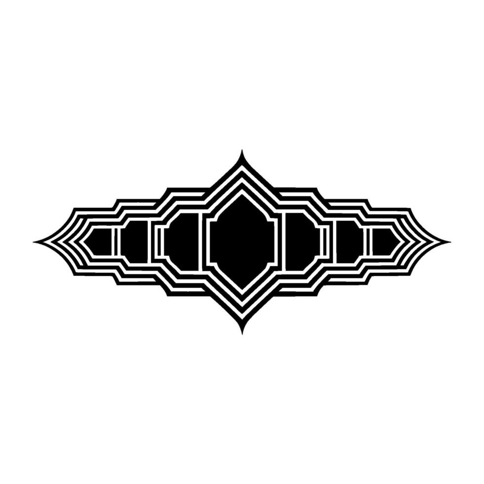 Geometric Deco Emblem, Elegant Border vector