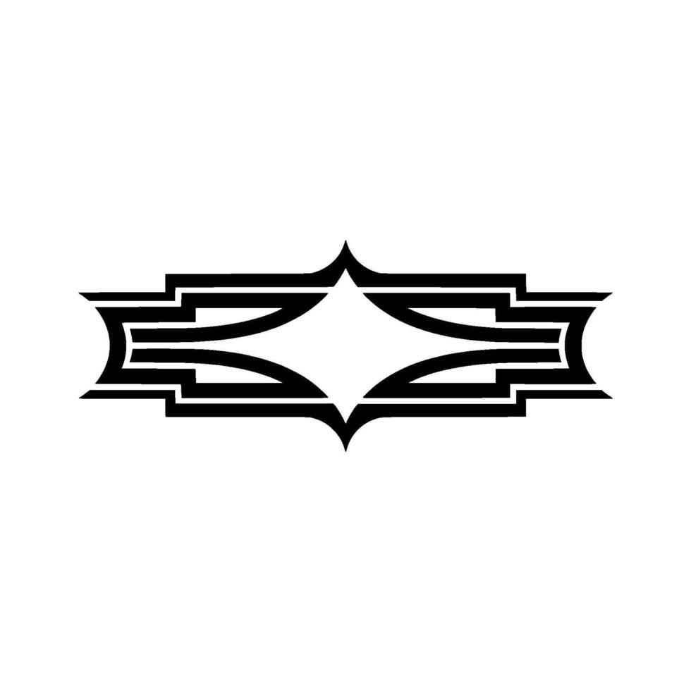 Geometric Emblem, Art Deco Style, Minimalist vector