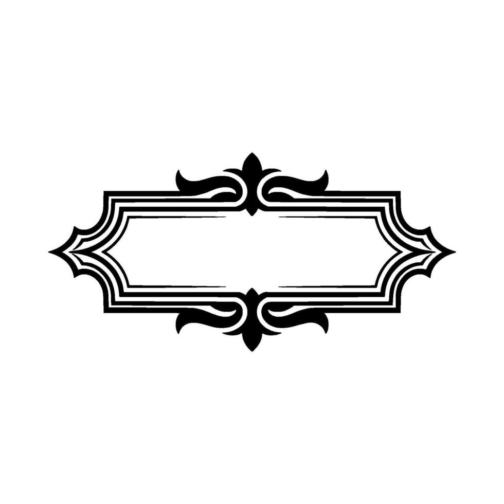Elegant Deco Frame, Vintage Border, Minimalist, Ornamental vector