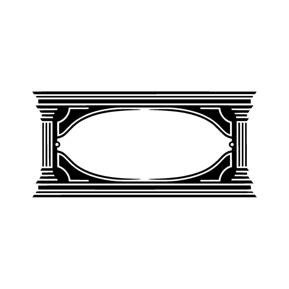 Art Deco Frame, Elegant Ornament, Minimalist, Geometric vector