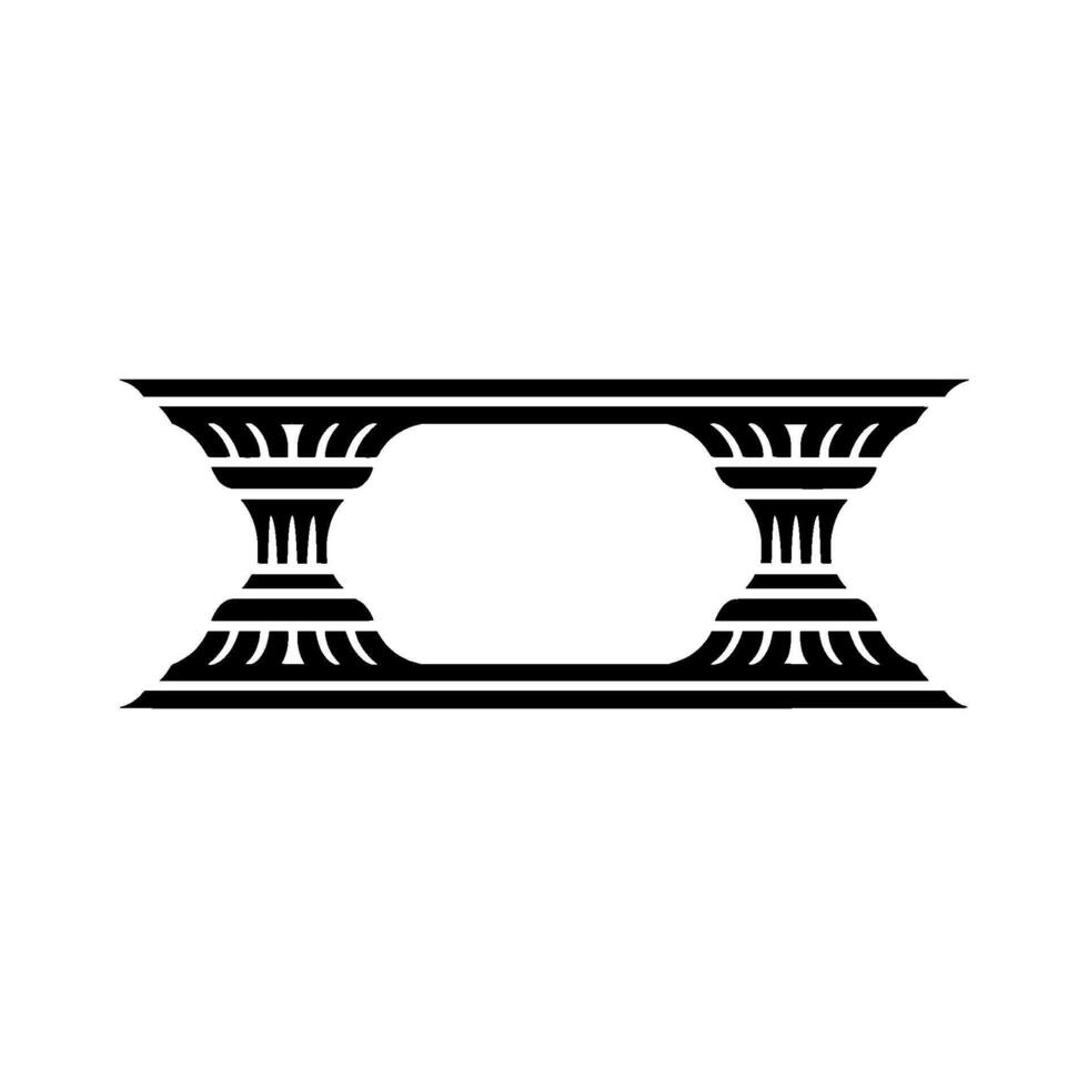 Geometric Classical Pedestal, Minimalist vector