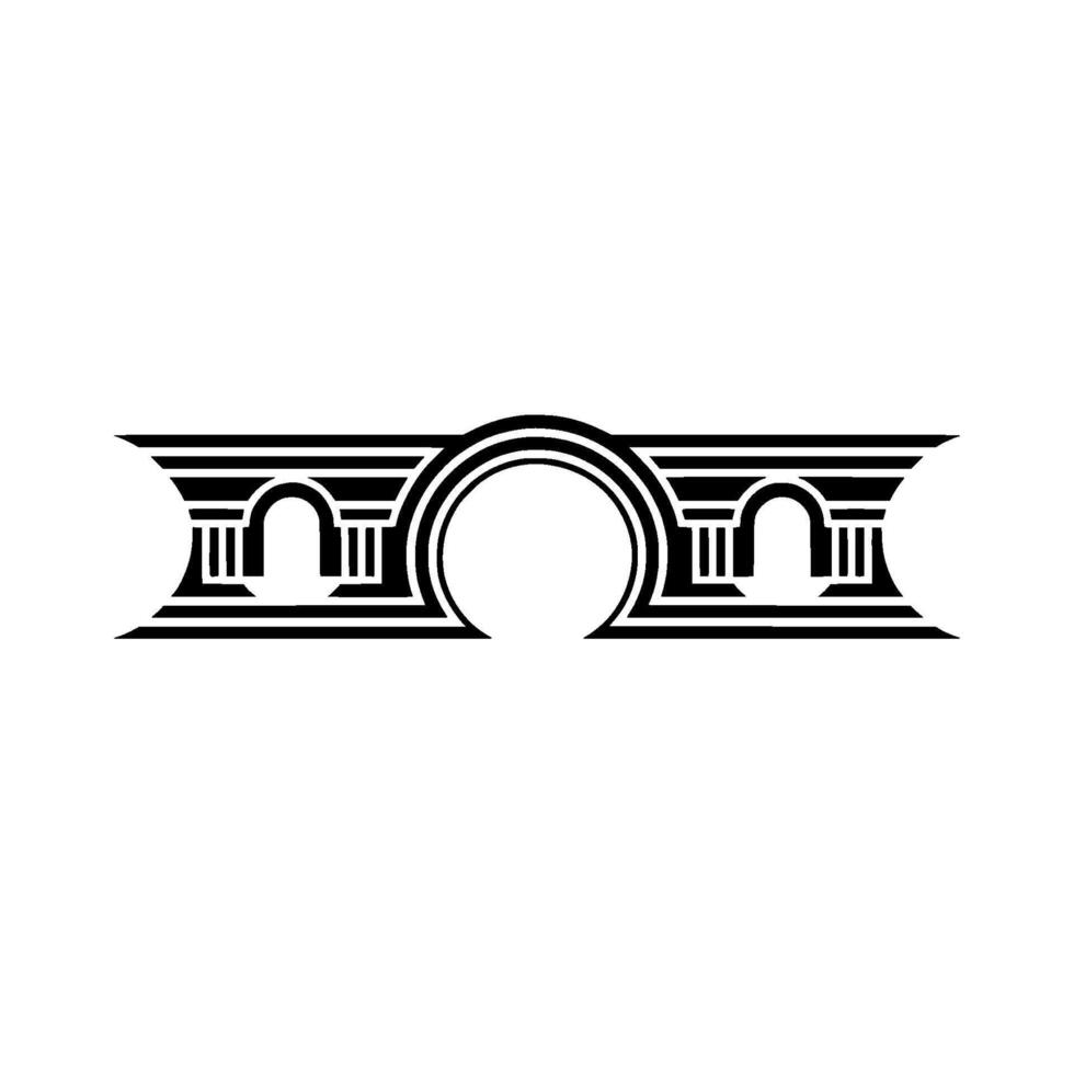 Geometric Archway, Art Deco , Minimalist Emblem vector