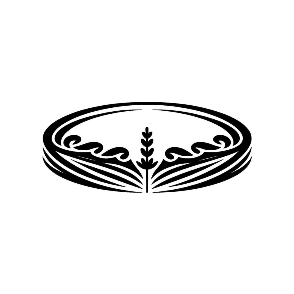Ornamental Wheat Emblem, Vintage , Symbolic Motif vector