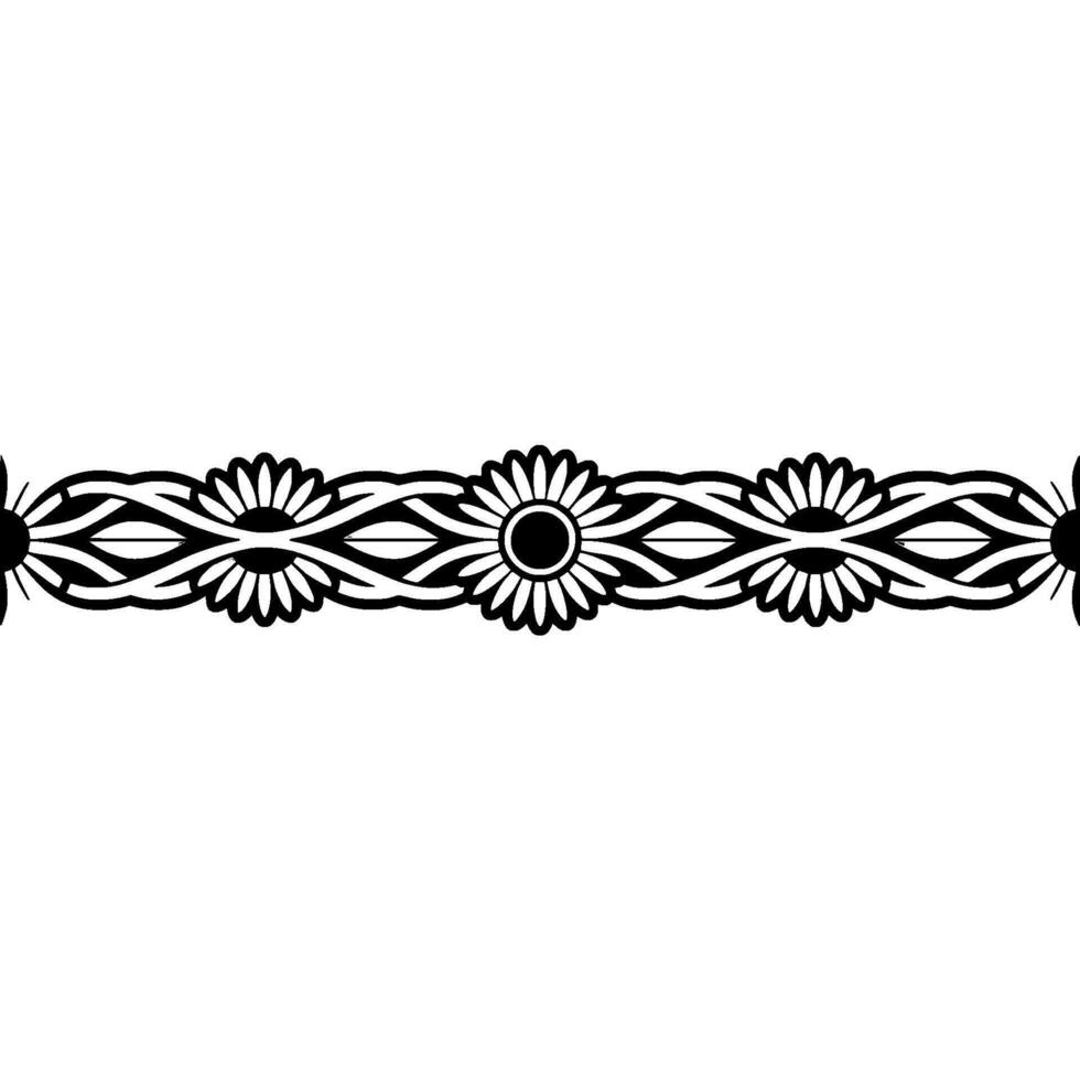 Intricate Celtic Border, Stylized Floral, Pattern vector