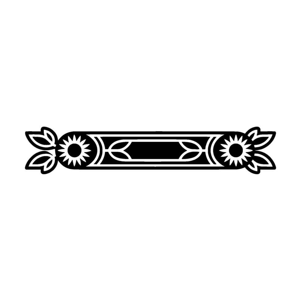Art Deco Floral Border Geometric Ornamentation vector