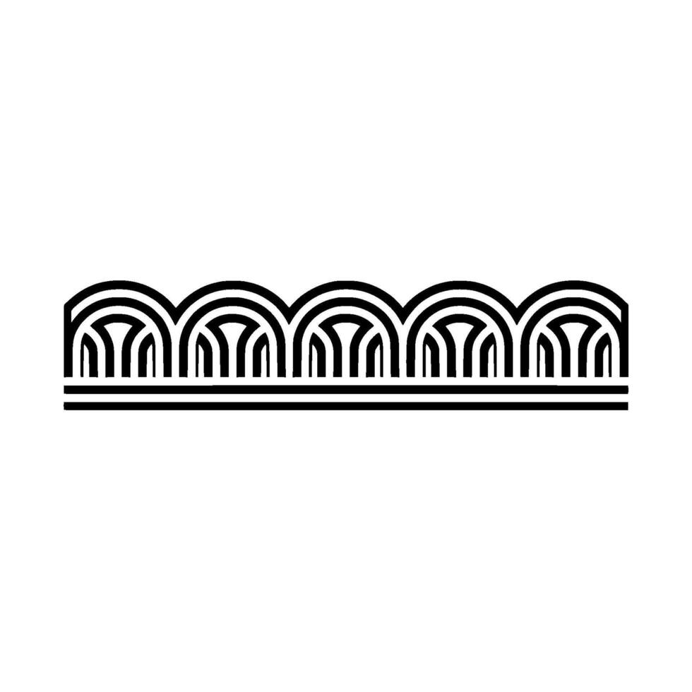 Art Deco Wave Border, Elegant Element, Geometric vector
